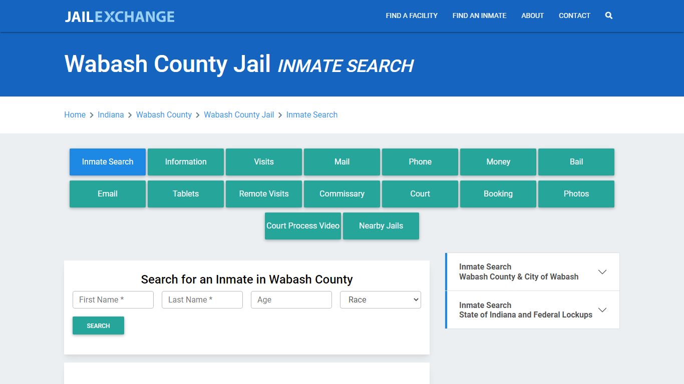 Wabash County Jail, IN Inmate Search: Roster & Mugshots