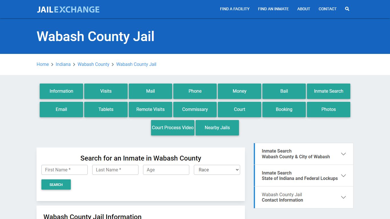 Wabash County Jail Roster Lookup, IN, Inmate Search